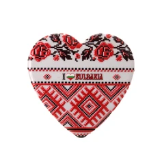 Магнитна фигурка Сърце, Български шевици, Керамична, 6х6 см